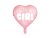 Balon foliowy “It’s a girl” na baby shower serce różowe 48cm