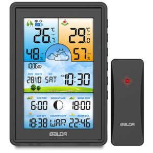 Stacja pogodowa z wyświetlaczem czarna