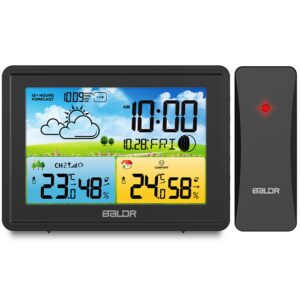 Stacja pogodowa z wyświetlaczem czarna