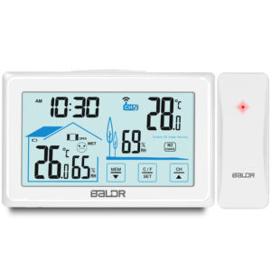 Stacja pogodowa z wyświetlaczem biała