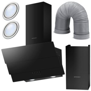 Okap kuchenny kominowy 60 cm Berdsen czarny