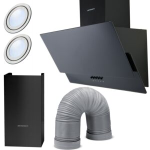 Okap kuchenny kominowy 60 cm Berdsen czarny