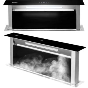 Okap kuchenny blatowy 90cm czarny