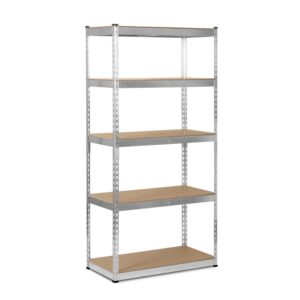 Regał metalowy magazynowy 183 x 90 x 45 cm Humberg srebrny