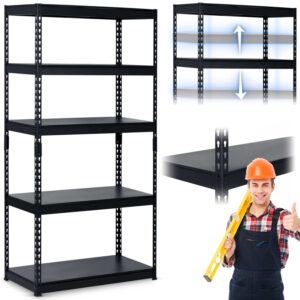 Regał metalowy magazynowy 183 x 90 x 45 cm Humberg czarny