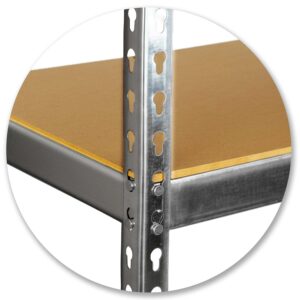 Regał metalowy magazynowy 183 x 90 x 40 cm Humberg srebrny