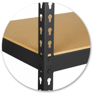 Regał metalowy magazynowy 183 x 90 x 40 cm Humberg czarny