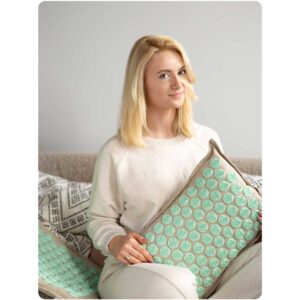 Mata do akupresury z kolcami Neo-Sport szaro-miętowa