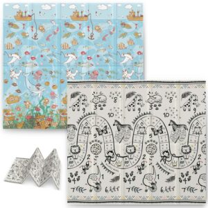 Mata piankowa edukacyjna składana 200 x 180 x 1 cm Nukido ocean-safari