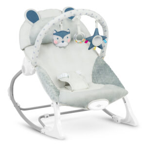 Leżaczek bujaczek z wibracją Ricokids – szary