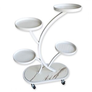 Kwietnik, regał, stojak na kwiaty metalowy na kółkach 50x 25x 80cm SZ43B