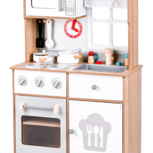 Drewniana kuchnia dla dzieci dodatkowe akcesoria ECOTOYS