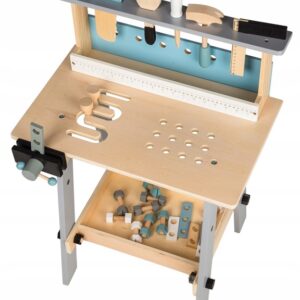 Stół narzędziowy drewniany warsztat 32 elementy zabawki ECOTOYS