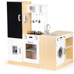 Drewniana kuchnia dla dzieci osobne segmenty XXL tablica + LED ECOTOYS