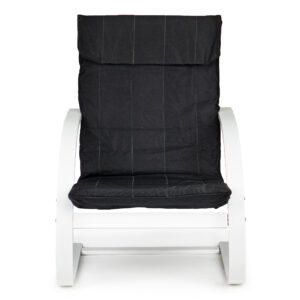 Fotel fiński bujany finkna do salonu biały gięta sklejka ModernHome