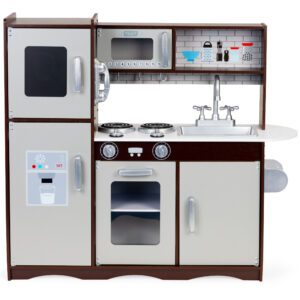 Kuchnia dla dzieci drewniana duża szafki lodówka ECOTOYS