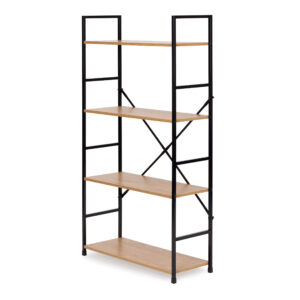 Regał drewniany szeroki 4 półki nowoczesny LOFT ModernHome