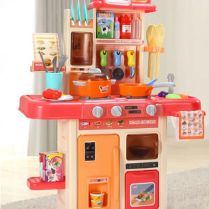 Kuchnia dla dzieci dźwięki led generator pary 42 akcesoria różowa