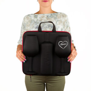 Etui na wino z kieliszkami dla Mamy — prezent dla mamy – na dzień mamy