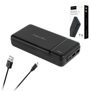Power bank 30000mAh 2xUSB USB-C kabel KrugerMatz