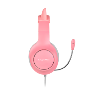 Słuchawki gamingowe dla dzieci kocie uszy mikrofon