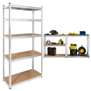 Regał metalowy magazynowy 2w1 5 półek garażowy 180x90x40cm 875kg Rebel