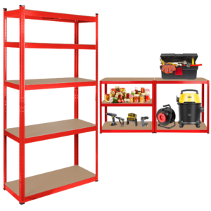 Regał metalowy magazynowy 2w1 5 półek garażowy 180x90x40cm 750kg Rebel