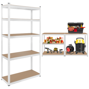 Regał metalowy magazynowy 2w1 5 półek garażowy 180x90x40cm 750kg Rebel