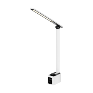 Lampka na biurko z zegarem gniazda USB USB-C regulacja Quick Charge Rebel
