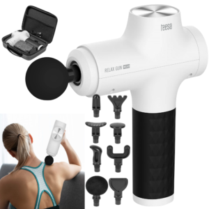 Pistolet do masażu masażer idealny do pleców ciała stóp Teesa 8 końcówek