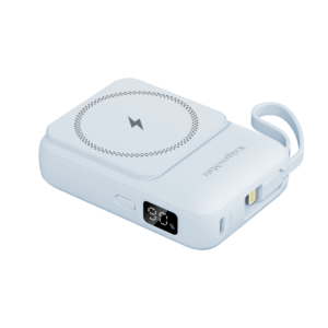 POWER BANK indukcyjny Kruger&Matz 10000 mAh magnetyczny z kablem niebieski