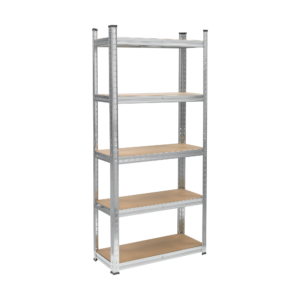 Regał magazynowy metalowy 150x70x30 garażowy srebrny 5 półek Rebel
