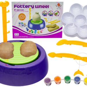 Koło Garncarskie – Mały Artysta – farbki, masa, koło, narzędzia