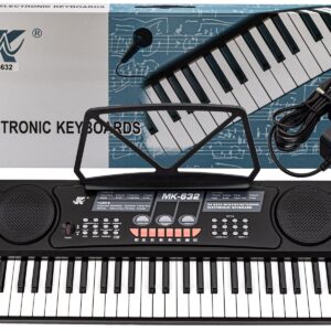 Keyboard Organy 54 Klawisze Zasilacz Mikrofon MK-632