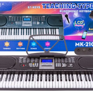 Keyboard Organy 61 Klawiszy Zasilacz Mikrofon MK-2106