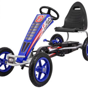 Gokart Full Ahead AIR na pedały dla dzieci 3+ Niebieski + Regulacja siedziska + Pompowane koła + Hamulec ręczny