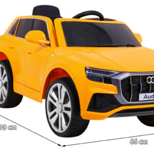 Audi Q8 Lift na akumulator dla dzieci Żółty + Pilot + EVA + Wolny Start + MP3 USB + LED