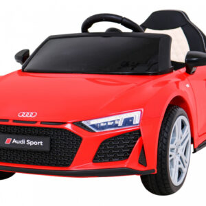 Audi R8 LIFT Samochodzik na akumulator Czerwony + Pilot + Koła EVA + MP3 + LED