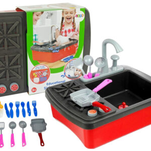 Kuchenka i Zlewozmywak z Akcesoriami Kran z Wodą