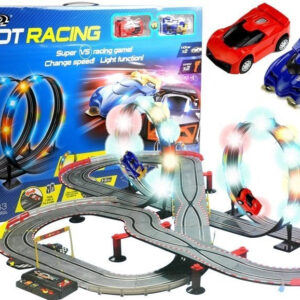 Tor Wyścigowy 2 Autka Slot Cars 1:43 Pętla Lampki