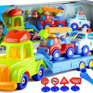 Zestaw Pojazdów Policja Straż Laweta Rozkręcane