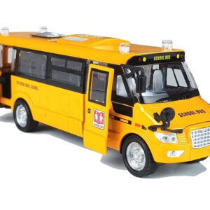 Metalowy Autobus Szkolny z silnikiem naciąganym