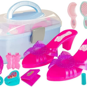 Zestaw Piękności w Walizce Wałki Klapki Koraliki