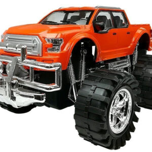 Zestaw Pojazdów Pomarańczowy Monster Truck Czerwone BMW Laweta 58 cm