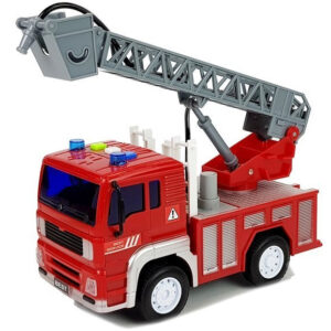 Wóz Strażacki z Naciągiem, Drabiną, Czerwony 1:20 z Dźwiękiem