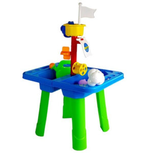Stolik Piaskownica Foremki do Piasku Łopatki Konewka