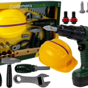 Zestaw Narzędzi Wiertarka Na Baterie Młotek Kask