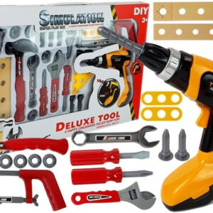 Zestaw Narzędzi dla Majsterkowicza 29 Elementów Wiertarka Młotek Piła