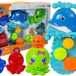 Zestaw do Kąpieli Delfinek Zwierzęta Morskie Plastikowe Wodospad