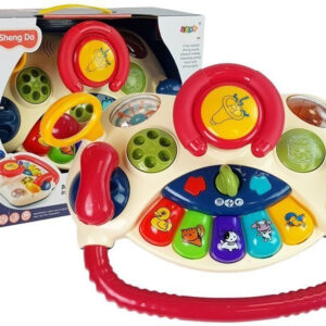 Interaktywna Kierownica dla dzieci Pianinko Odgłosy Zwierząt Telefon